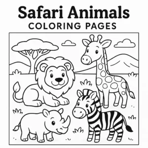 Safari Animals Coloring Pages